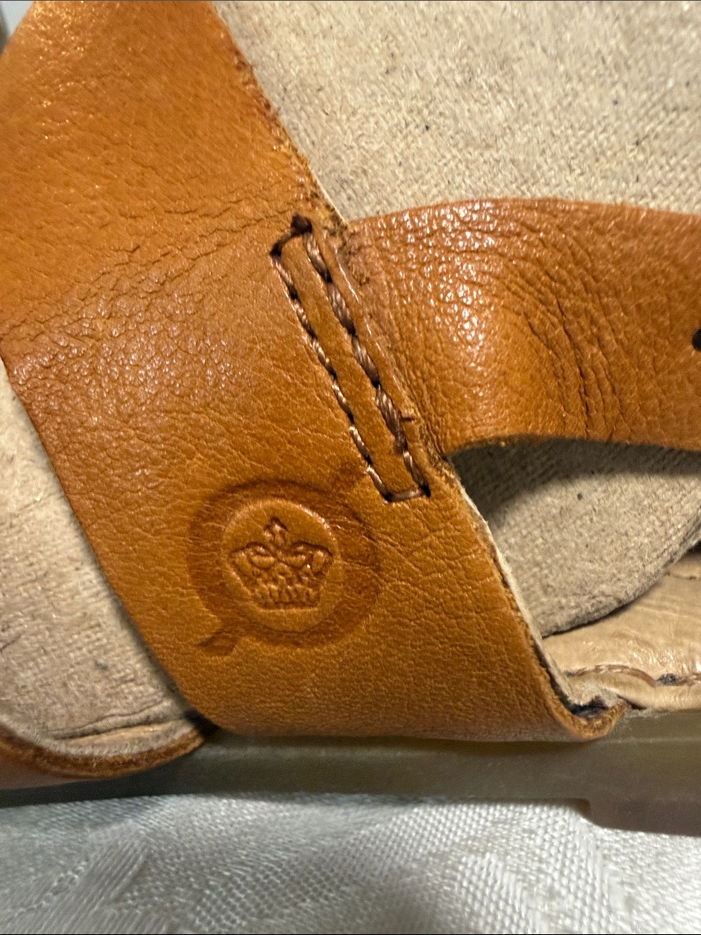 Born Cognac Leather Strappy Sandals - Picture 6 of 6